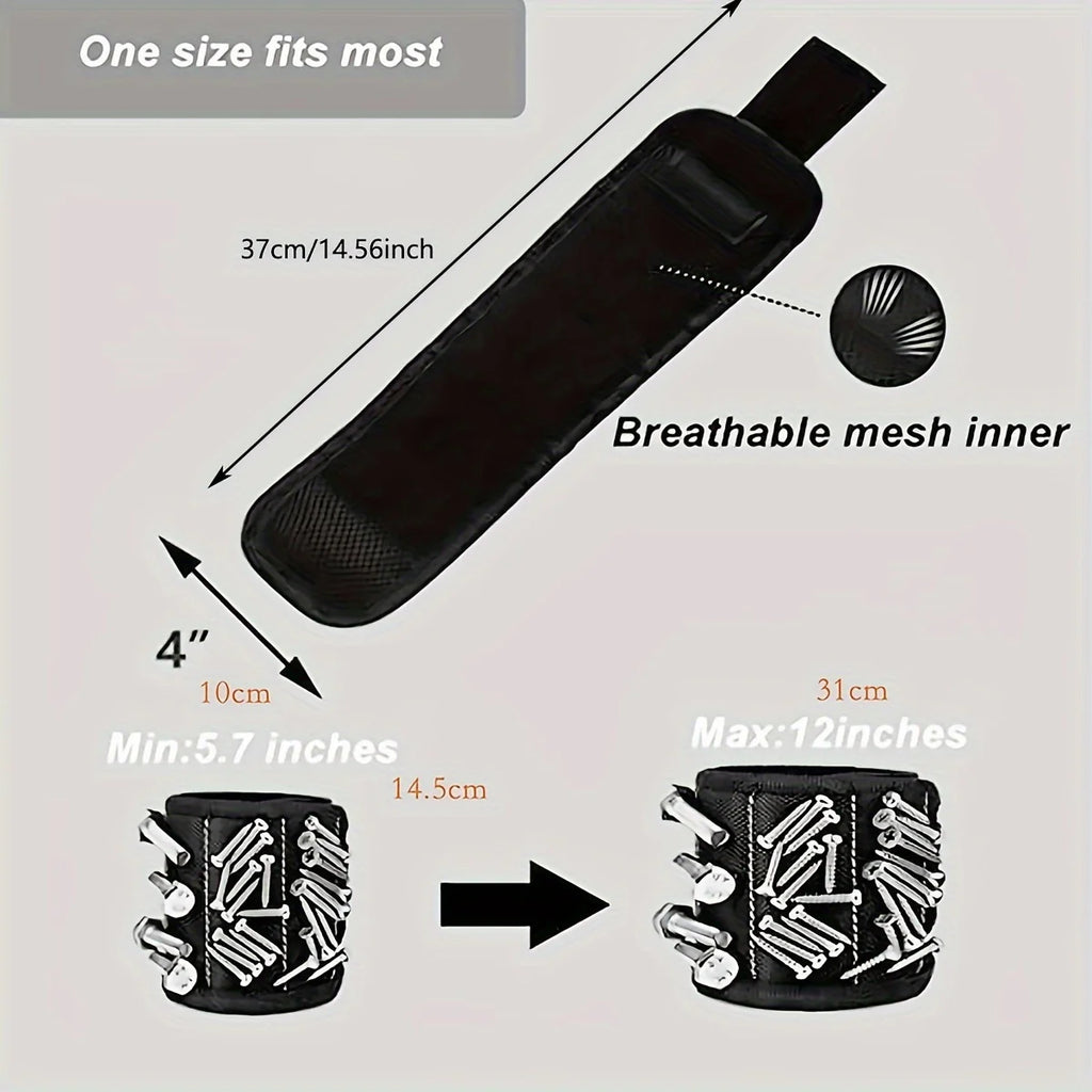 Magnetic Wristband for Holding Screws,Nails, Drilling Bits,Wrist Tool Holder Belts with Strong Magnets, Cool Gadgets