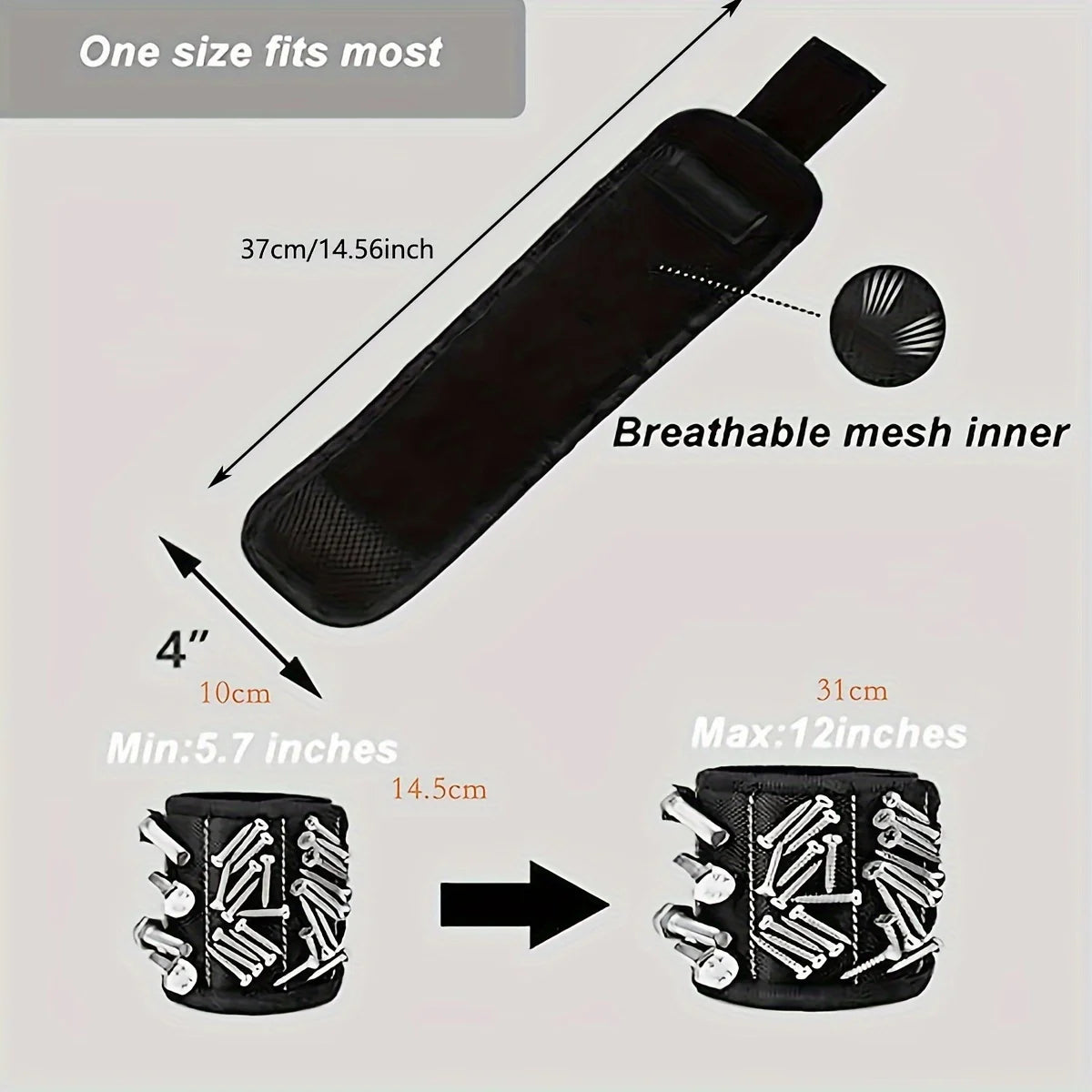Magnetic Wristband for Holding Screws,Nails, Drilling Bits,Wrist Tool Holder Belts with Strong Magnets, Cool Gadgets