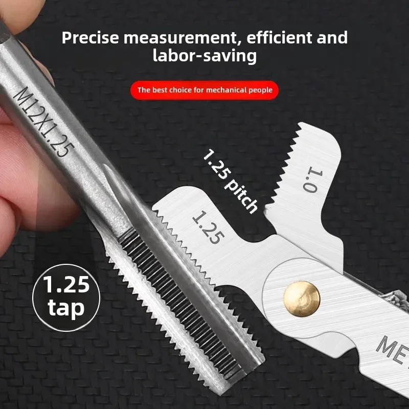 Universal Stainless Steel Thread Pitch & Screw Pitch Gauge