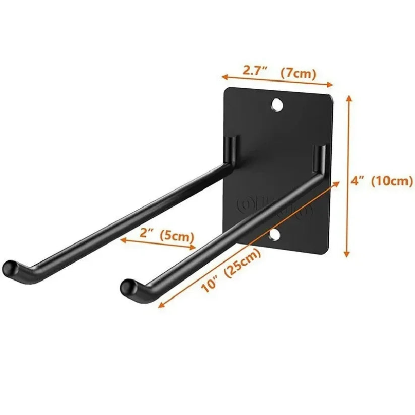 Heavy-Duty Wall Storage Hook Rail for Garage & Garden Tools