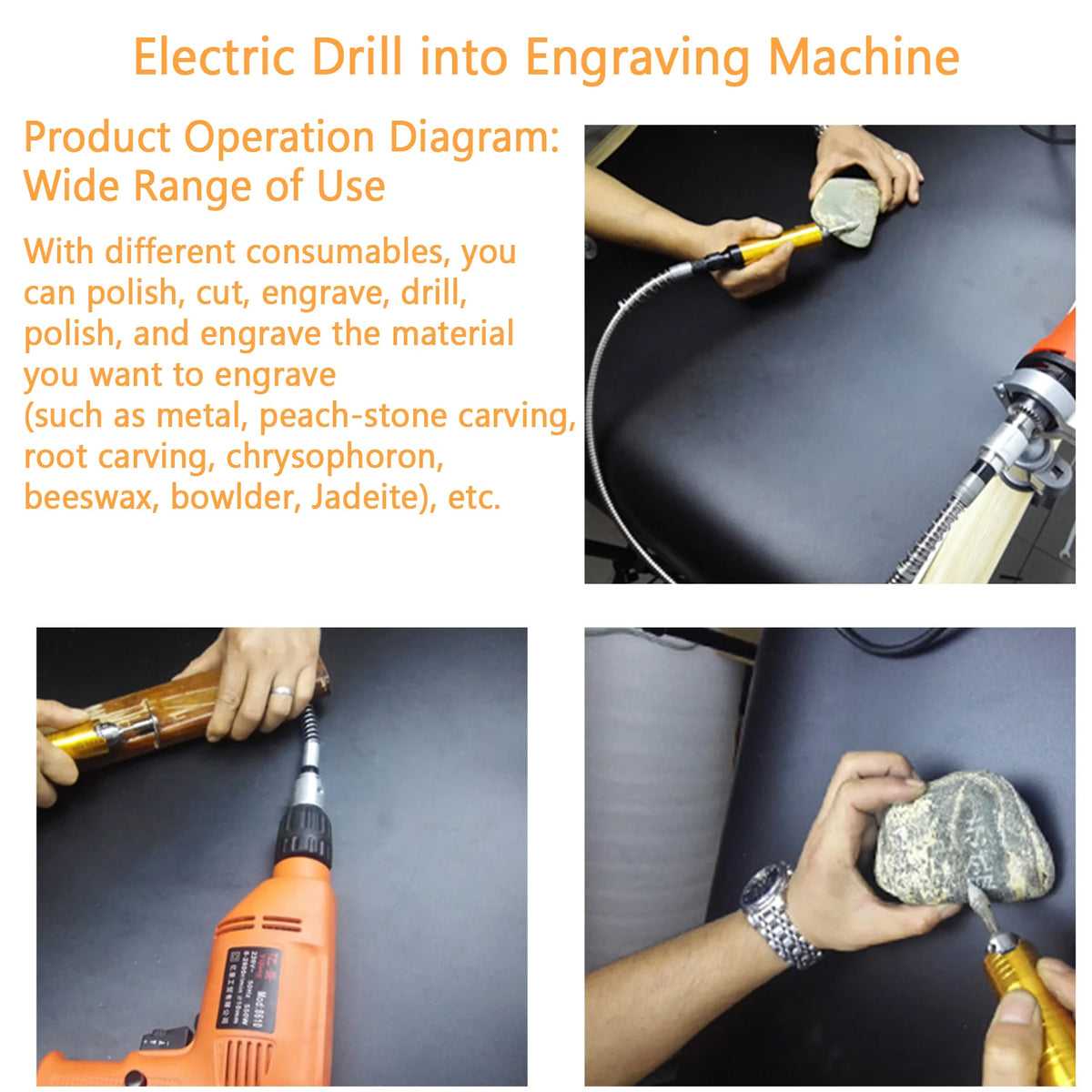 Electric Carving Chisel Tool Kit Woodworking High Efficiency Wood Chisel Attachment for Angle Grinder Wood Carving Tool Set