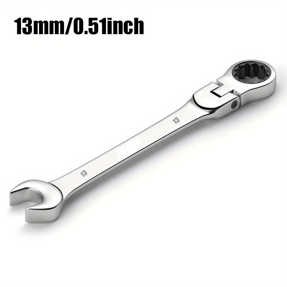 6-24mm Metric Ratchet Wrench Set, 72-Tooth Flexible Head with Storage Box - for Car Bicycle Motorcycle & Home DIY Repair