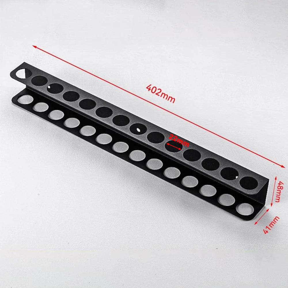 Heavy-Duty Wall Mounted Metal Tool & Screwdriver Storage Rack