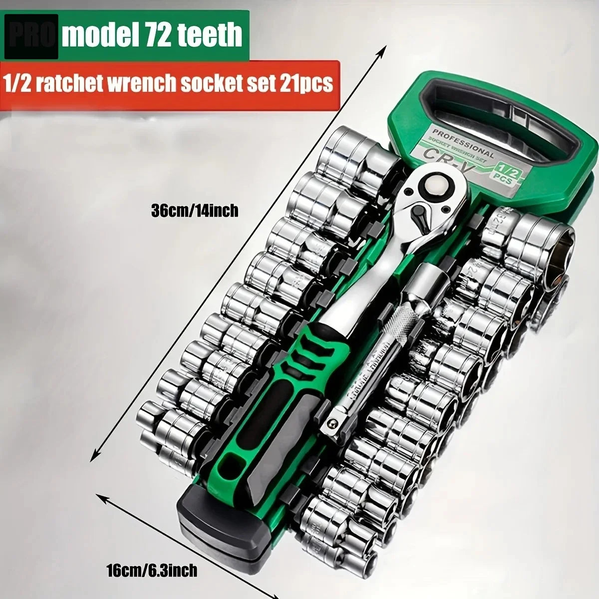 72 Teeth Drive Ratchet Wrench Socket Set Universal Compact Socket Kit Professional Hand Tools Auto Motorcycle Mechanical Repair