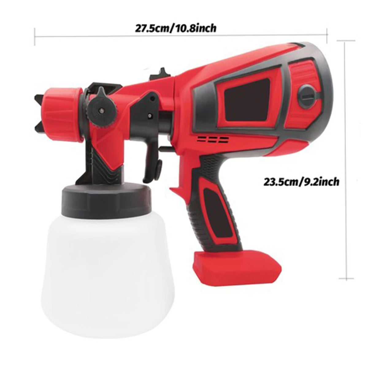 Battery Paint Spray System, 18 V 30000 RPM Wireless Paint Spray Gun, 4 Nozzles and 3 Spray Modes, 1000 ml Container, Electric Spray Gun for Painting Walls, Fences and Ceilings for Milwaukee Battery