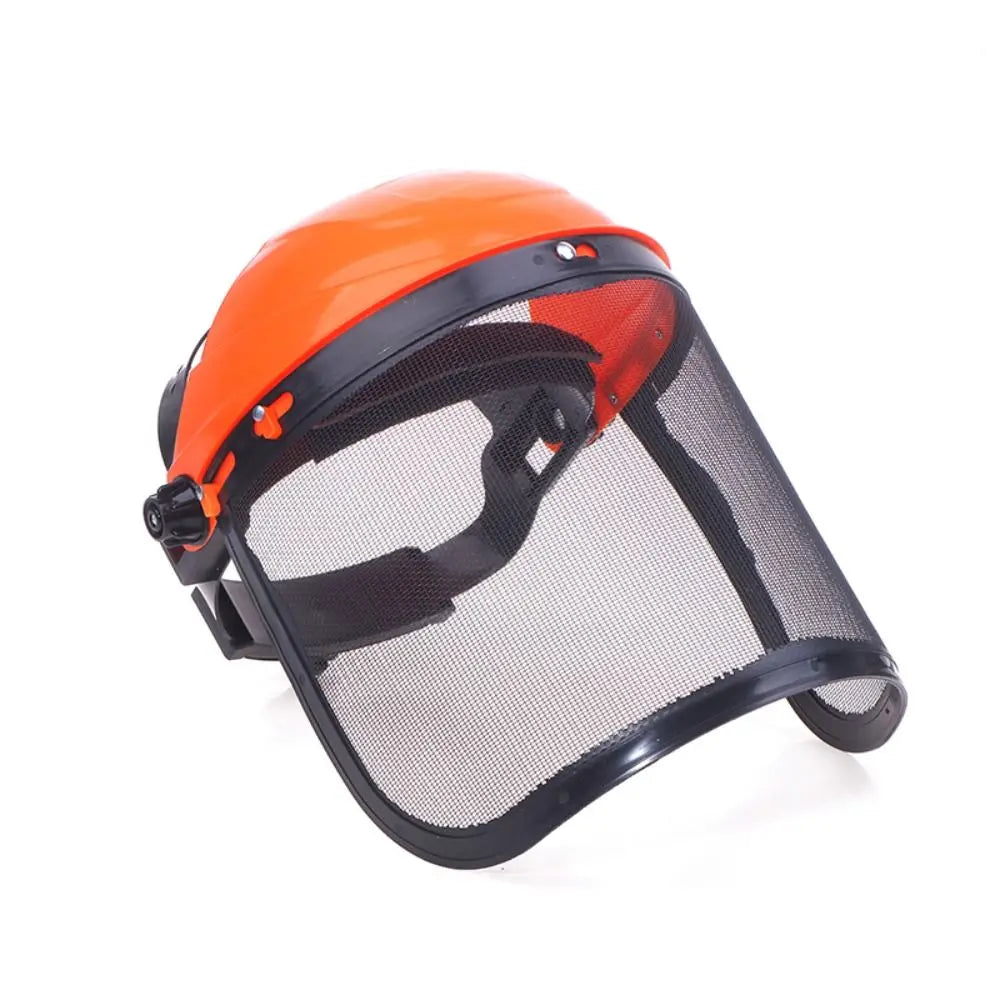 Grass Trimmer & Chainsaw Safety Helmet with Full-Face Wire Mesh Shield