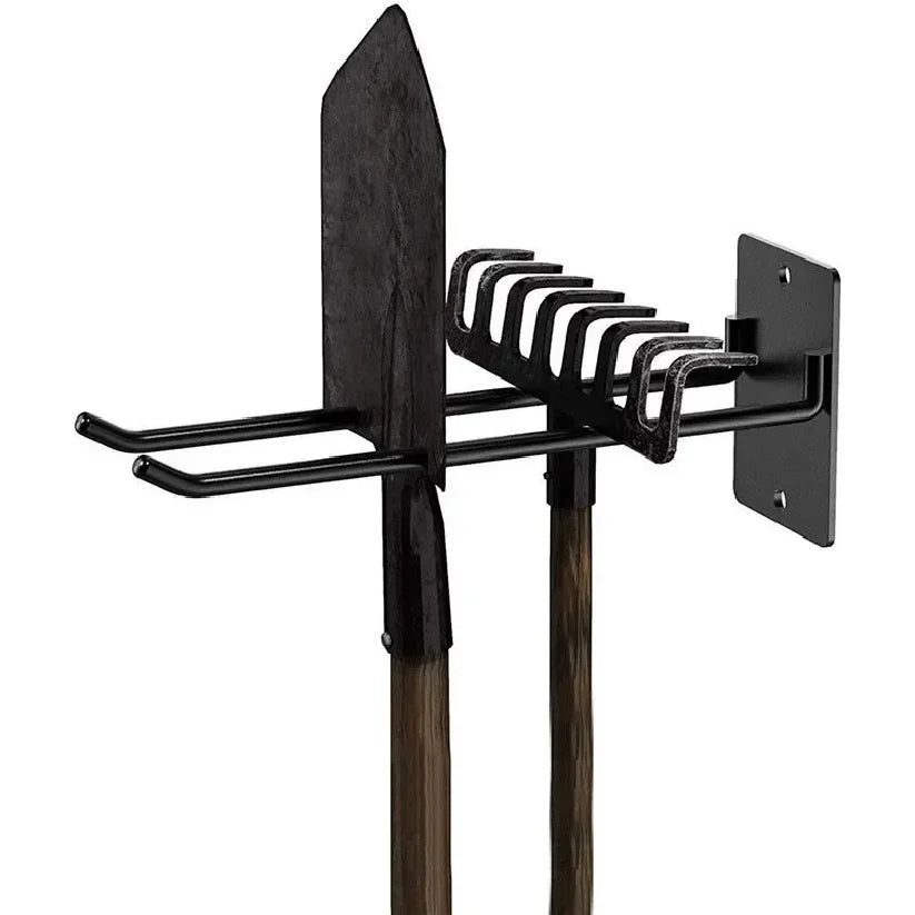 Heavy-Duty Wall Storage Hook Rail for Garage & Garden Tools