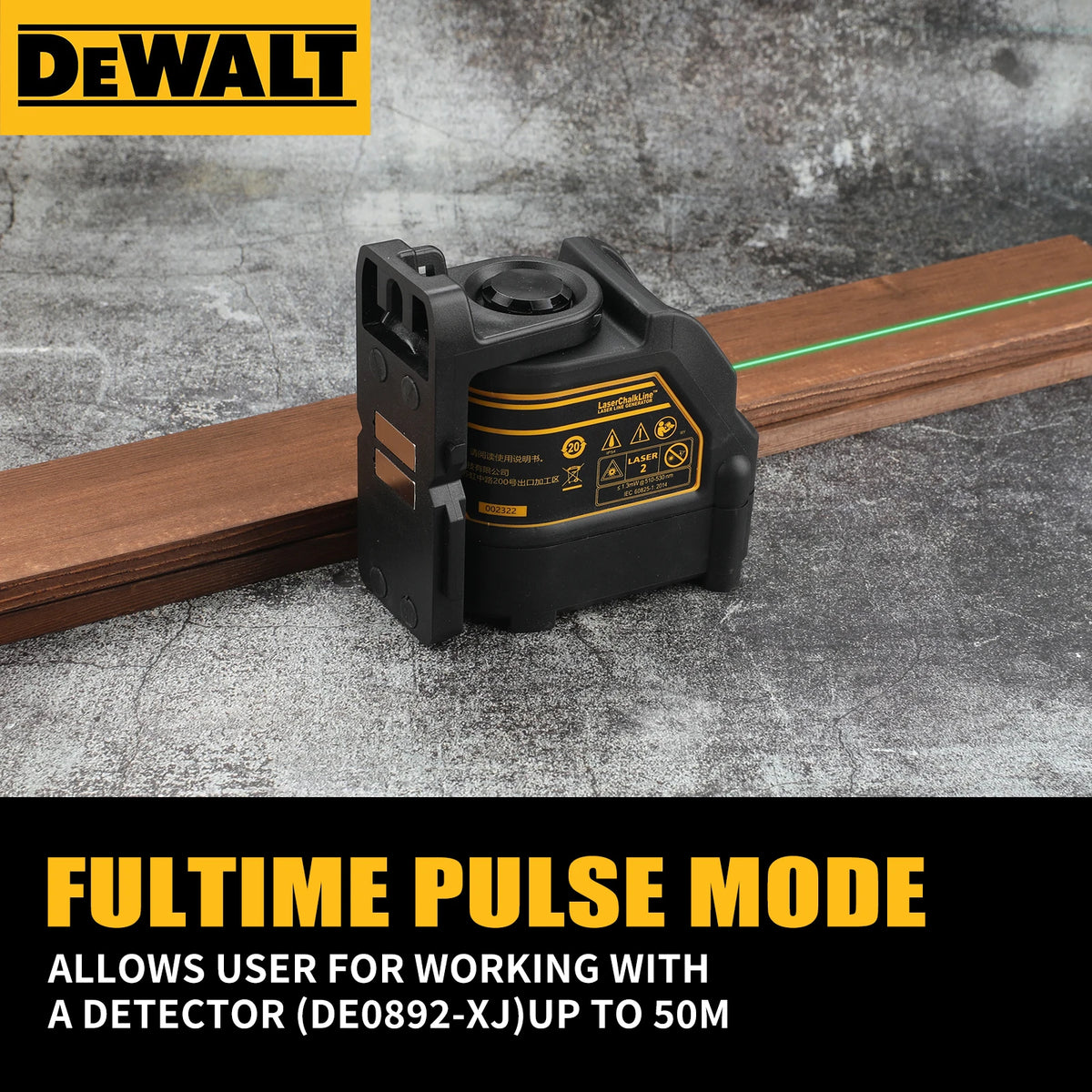DEWALT DW088CG Green Laser is high-precision line laser with reliable self-leveling performance for accurate alignment work