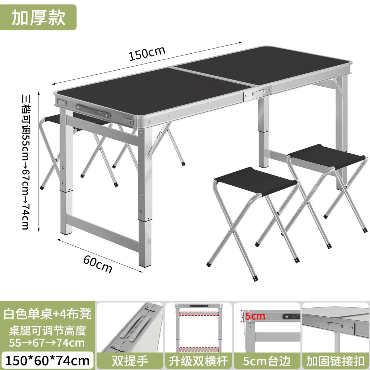 Foldable Work Table Desk Camping Side Barbecue Table Lightweight Patio Tavolo Campeggio Richiudibile Outdoor Furniture