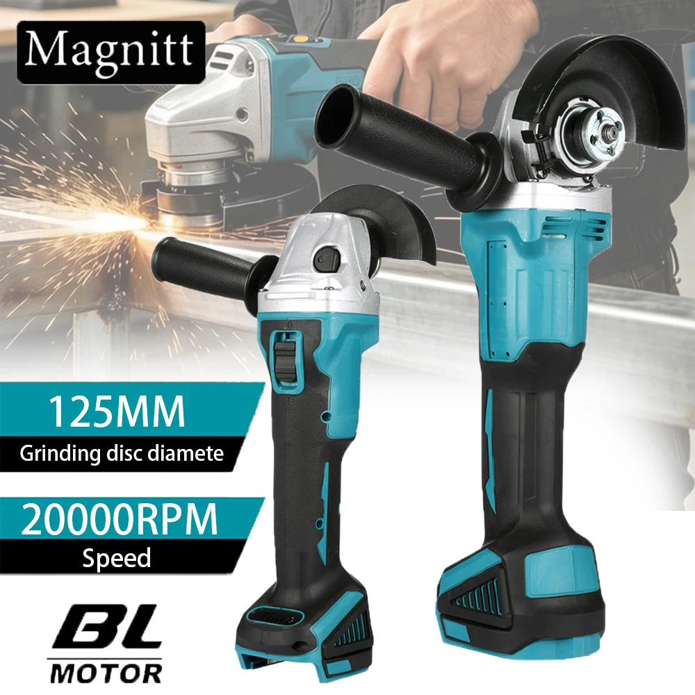 125MM Brushless Cordless Angle Grinder – Variable Speed, M14, Makita 18V Compatible