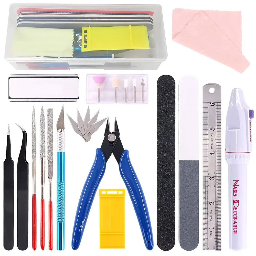 3D Printer Tool Kit – Trimming Knife, Scraper, Tweezers & Deburring Tools for DIY Printing