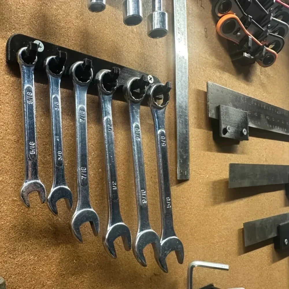 Wall-Mounted Universal Power & Hand Tool Holder Rack
