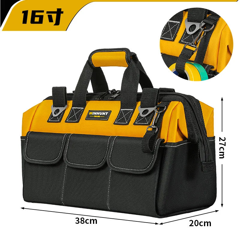Heavy Duty Tool Bag, 14-Pocket Portable Empty Tool Box Organizer Storage, Toolbox Organization With Adjustable Shoulder Strap