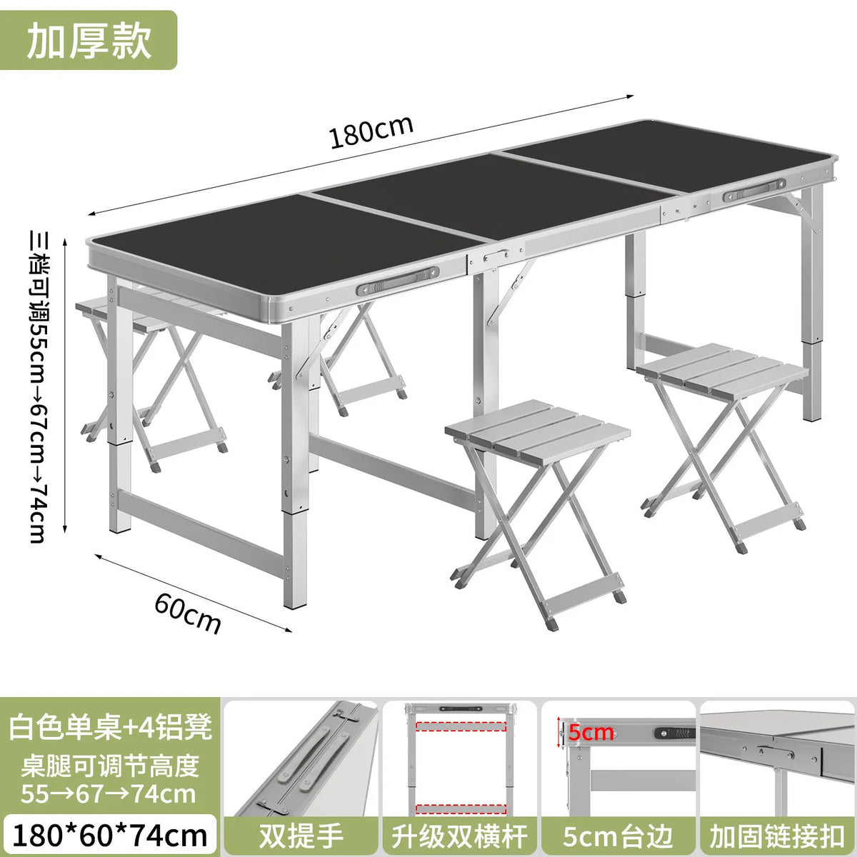 Foldable Work Table Desk Camping Side Barbecue Table Lightweight Patio Tavolo Campeggio Richiudibile Outdoor Furniture