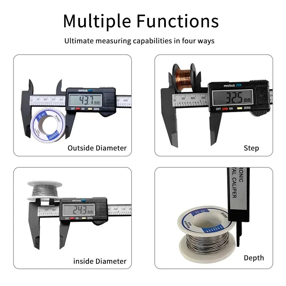 High-Accuracy Carbon Fiber Composite Digital Caliper (150mm)
