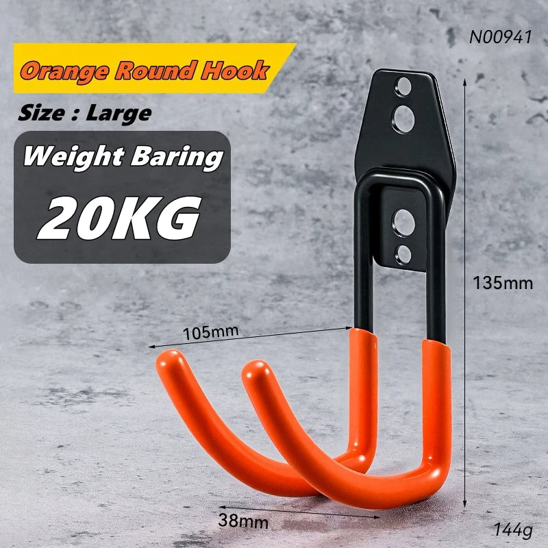 Heavy-Duty Wall Mount Garage & Garden Tool Storage Hooks