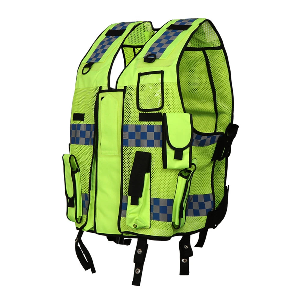 Executive Multi-Pocket High-Visibility Safety Vest – Heavy-Duty Workwear & Security Duty