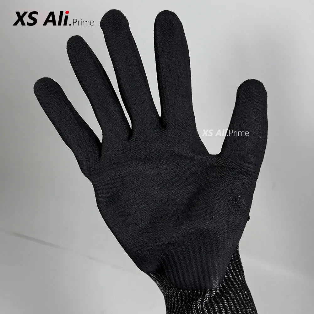 Cut Resistant Work Gloves Level 5 Protection Anti-Slip Textured Grip for Metal Machining Glass Handling Abrasion Scratch Proof