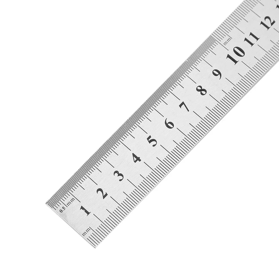 Precision Stainless Steel Metal Straight Ruler (150mm - 500mm)