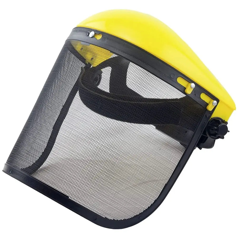 Grass Trimmer & Chainsaw Safety Helmet with Full-Face Wire Mesh Shield