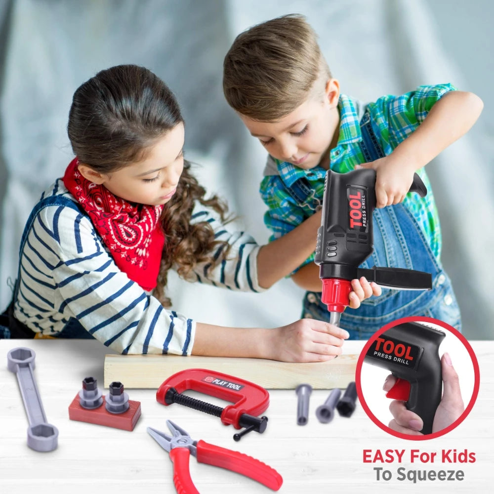 Kids Electric Toy Drill & Tool Set – Pretend Play Construction Kit for Toddlers