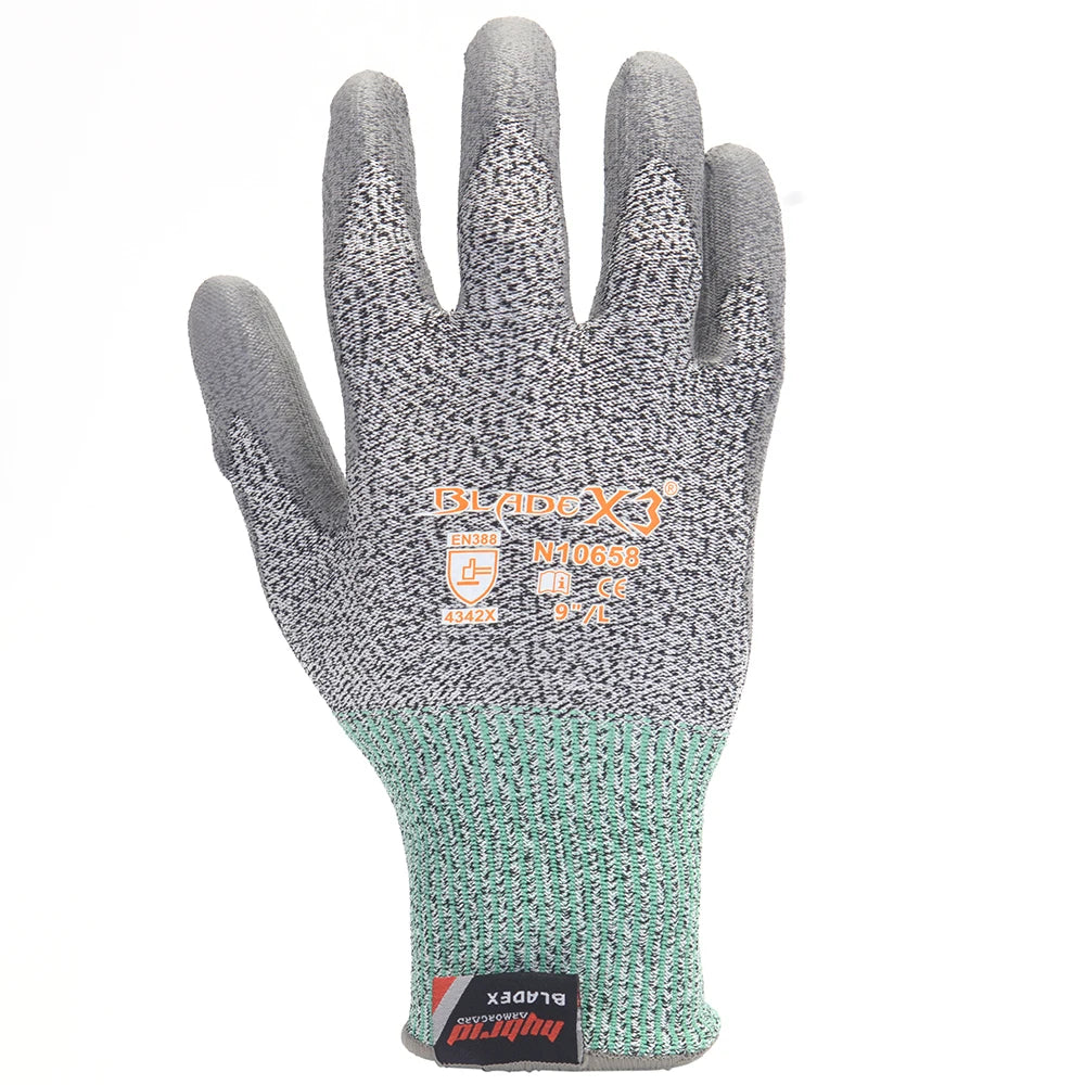 N10658 Cut Resistant Work Gloves Level 3 Protection Non-Slip Breathable Safety Gloves for Gardening Construction Industrial Work