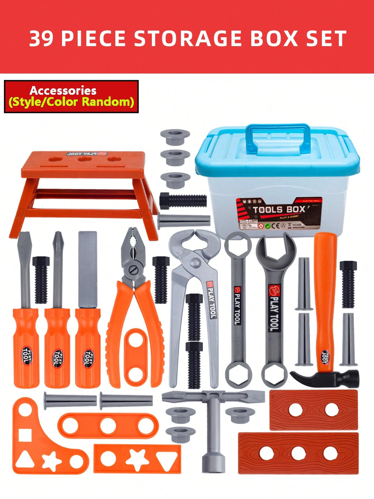 Kids Pretend Play Tool Kit – Educational Engineering Puzzle Toy Set with Drill for Boys