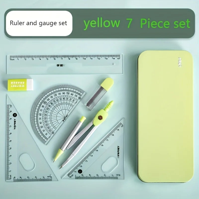 7-in-1 Precision Drafting & Geometry Measuring Tool Set
