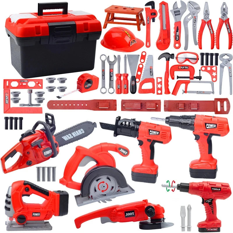 Kids Toolbox Kit – Educational Simulation Repair Toy Set with Drill & Engineering Puzzle for Boys