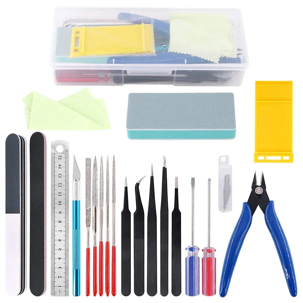 3D Printer Tool Kit – Trimming Knife, Scraper, Tweezers & Deburring Tools for DIY Printing