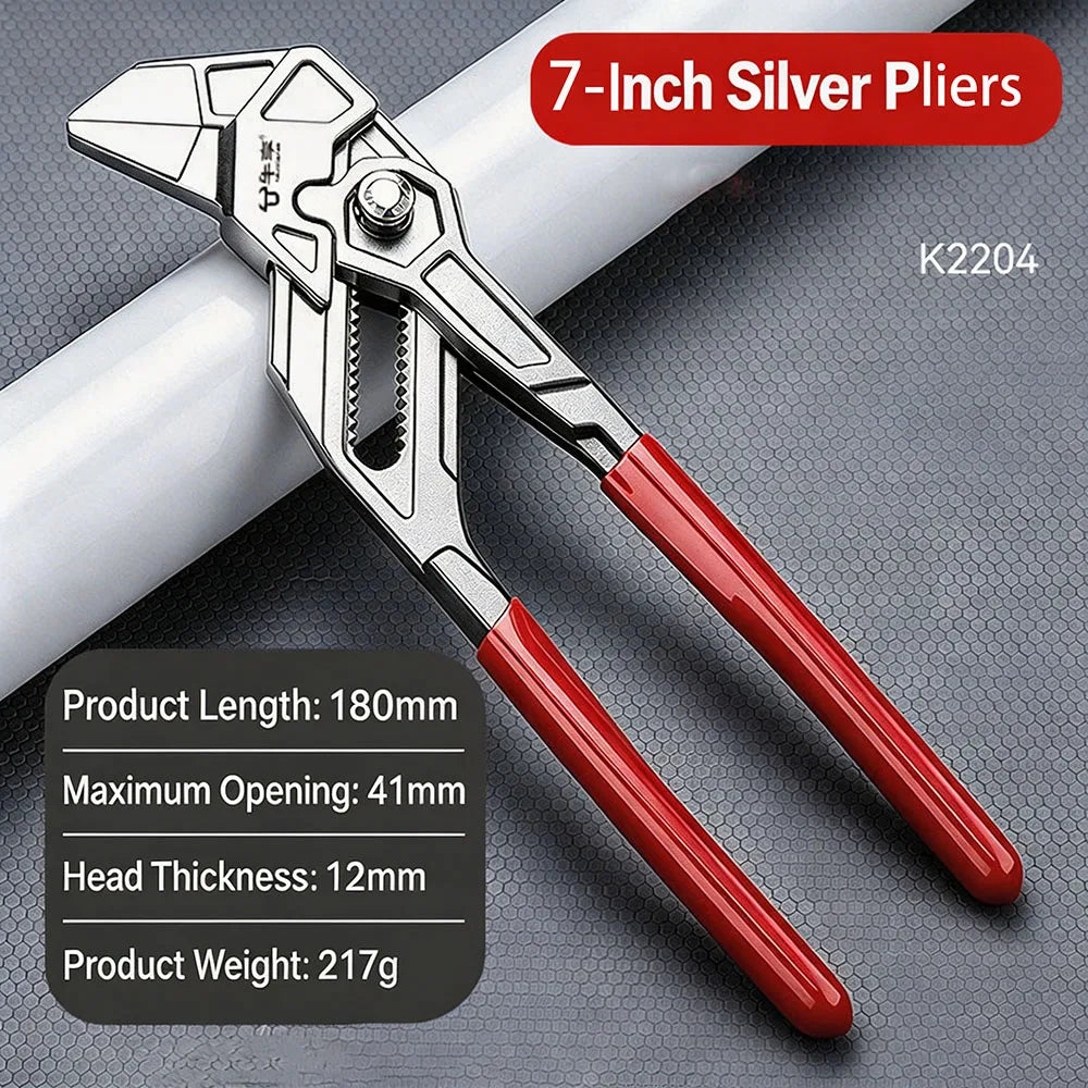 Quick-Adjust Water Pump Pliers – Self-Locking Plumbing Pipe Wrench