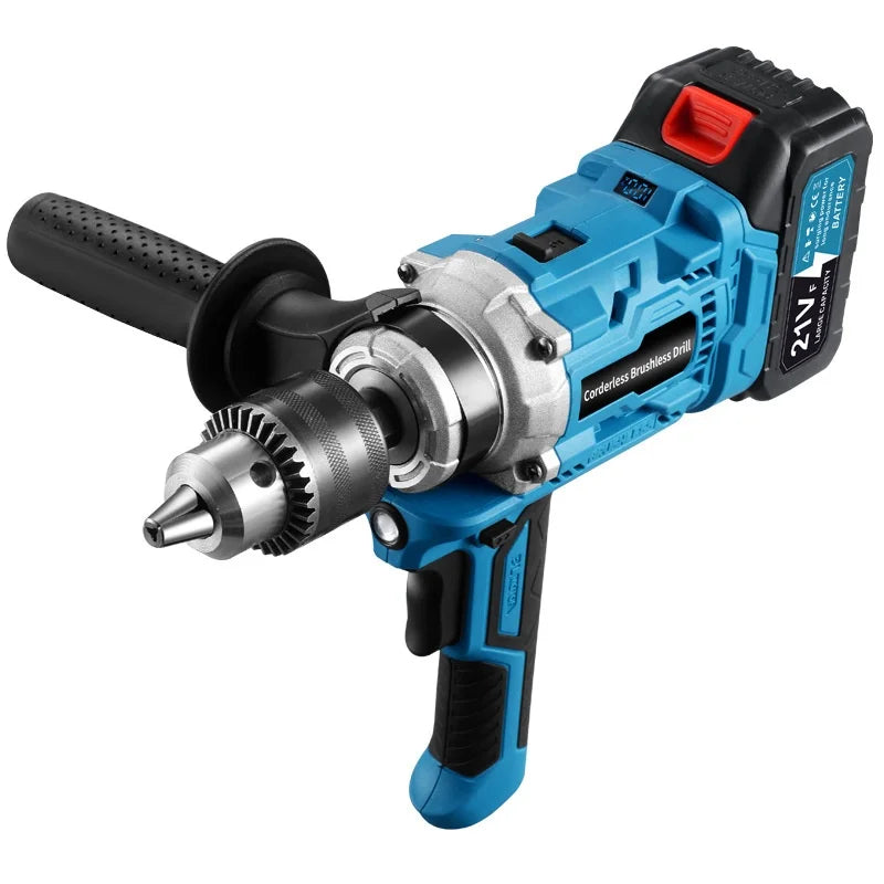 Cordless Electric Drill Rechargeable 16MM Brushless Power Drill Concrete & Mud Drilling for Makita 18V battery