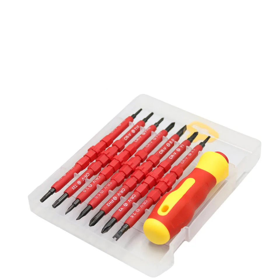 13-in-1 Electrician Repair Tools Kit Changeable Insulated Screwdrivers Set Magnetic Slotted Bits Repair Tool Electrician Tool