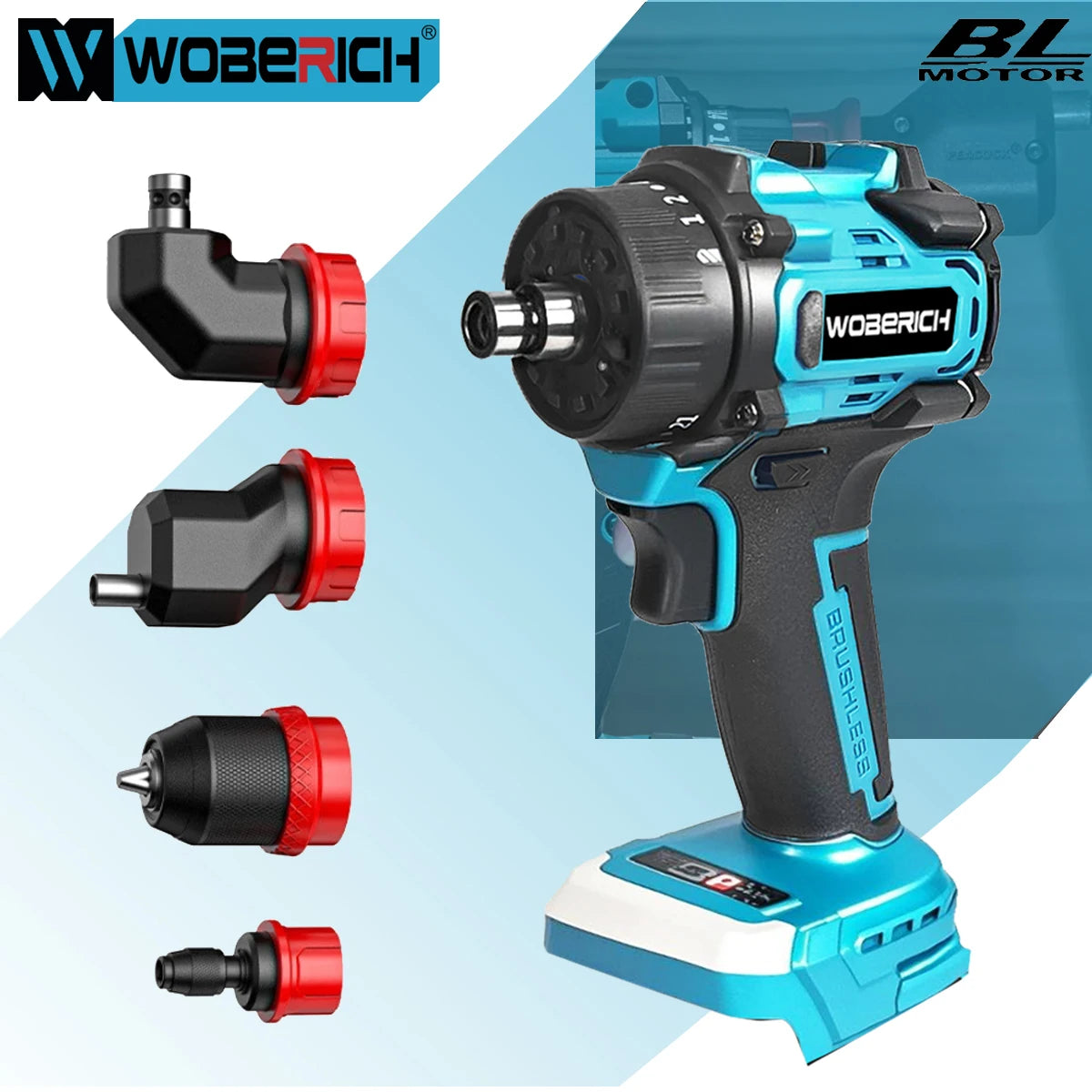 10mm 21+2 Torque Brushless Electric Drill Cordless Electric Screwdriver Household Tool For Makita 18V-21V Battery（No battery）