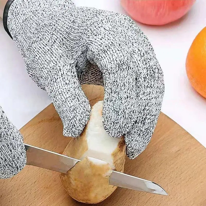 1 Pair Grade 5 Cut Resistant Gloves Scratch Resistant Glass Cutting Security Protection Gloves For Kitchen Gardeners Work Gloves