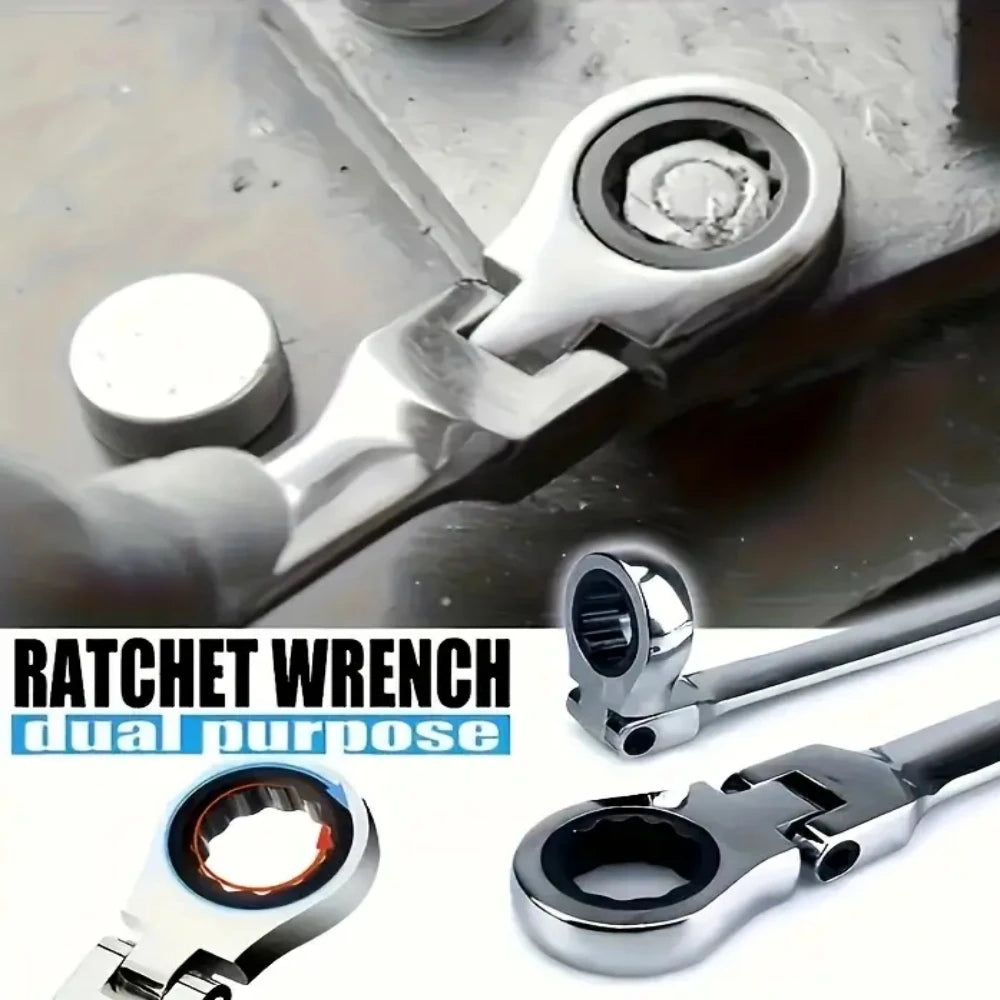 Flexible Ratcheting Combination Wrench Set (6mm-17mm Metric)