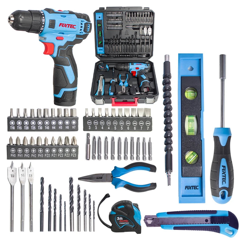 12V Cordless Drill Kit Drill Machine Set Hand Tools And Power Tools With 60pcs Accessories Electric Tools For Electrician