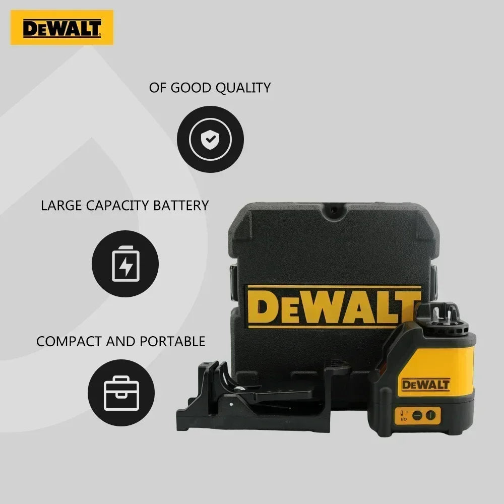 DDEWALT DW088CG Professional Green Beam Laser Level: High-Precision 2-Lines Self-Leveling Cross Line Tool