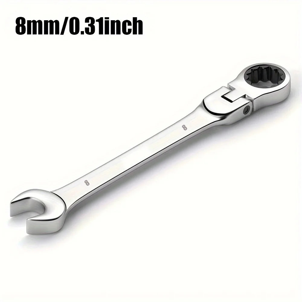 6-24mm Metric Ratchet Wrench Set, 72-Tooth Flexible Head with Storage Box - for Car Bicycle Motorcycle & Home DIY Repair