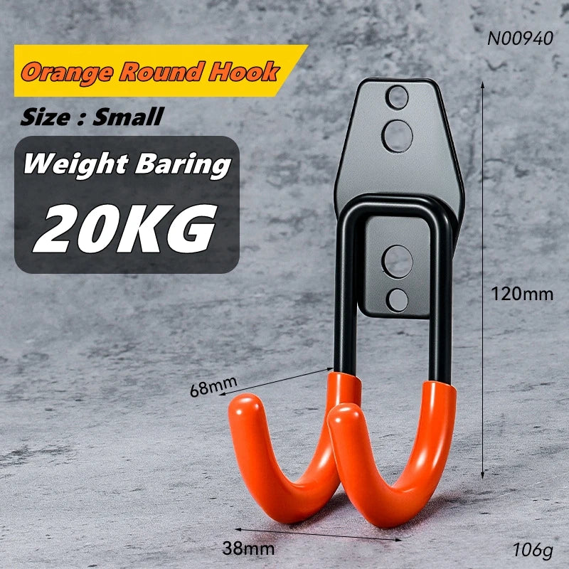 Heavy-Duty Wall Mount Garage & Garden Tool Storage Hooks