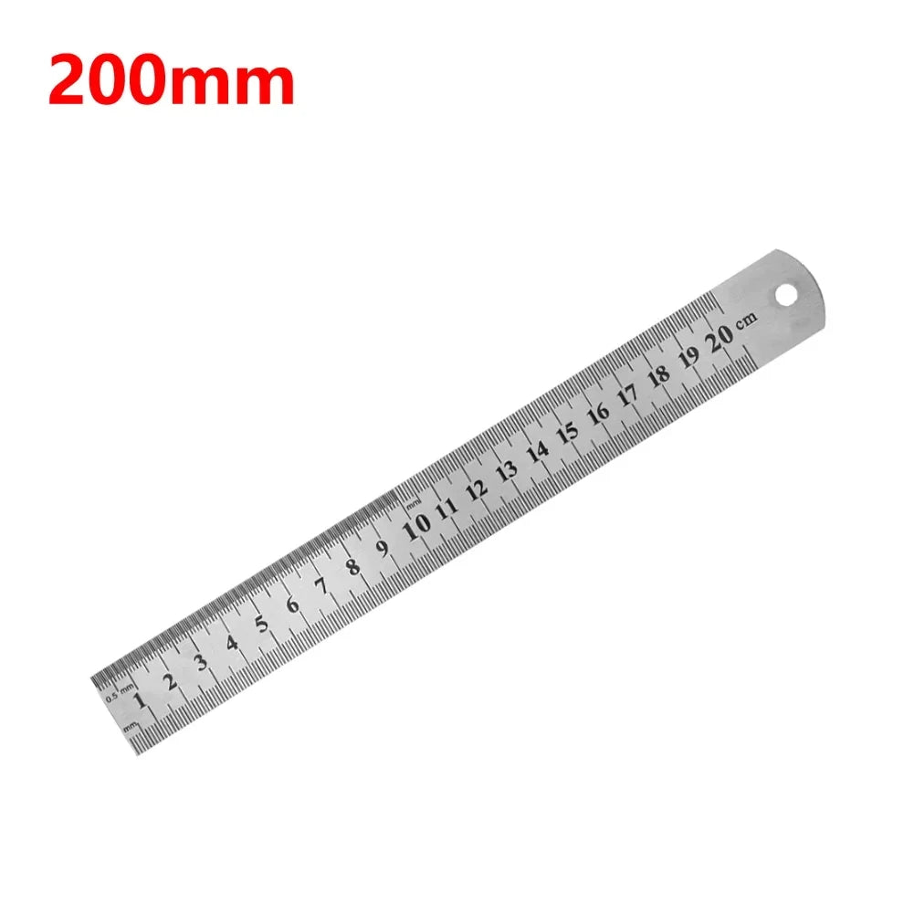Precision Stainless Steel Metal Straight Ruler (150mm - 500mm)