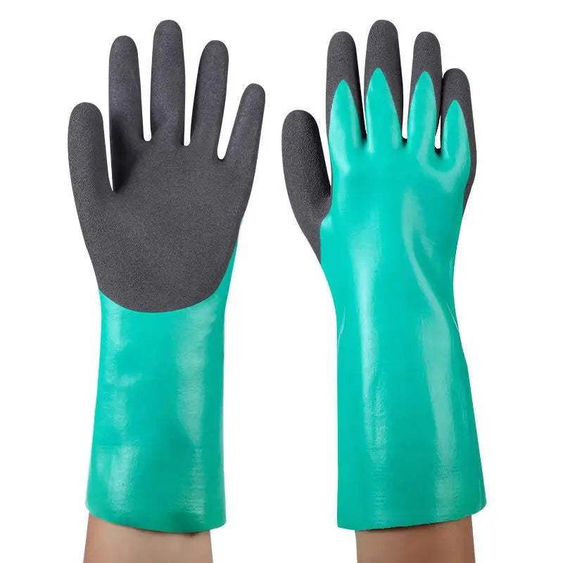 Safety Work Gloves Cut Resistant Anti-Skid Soft Rubber 1 Pair Ideal for Kitchen Washing Construction Gardening Work