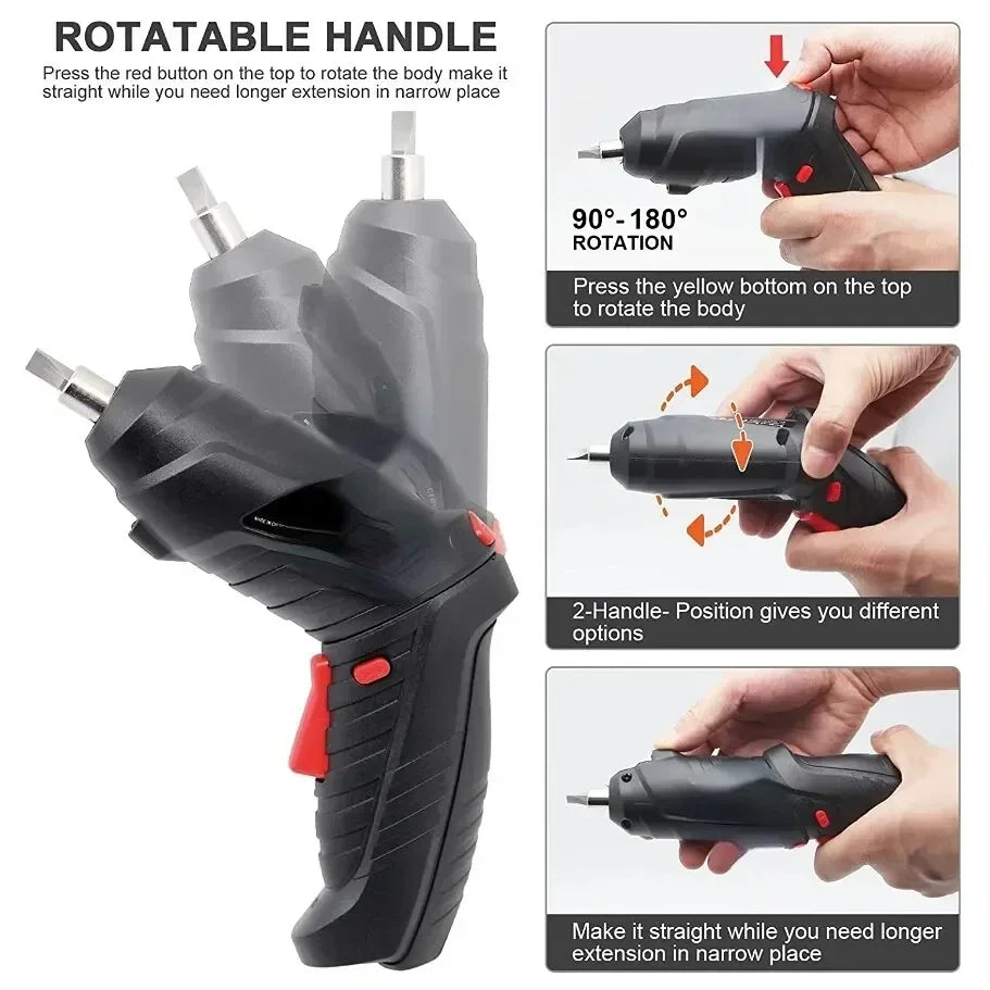 3.6v Power Tools Set Household Maintenance Repair Built-inLithium Battery Mini Household Electric Drill Cordless Screwdriver Col