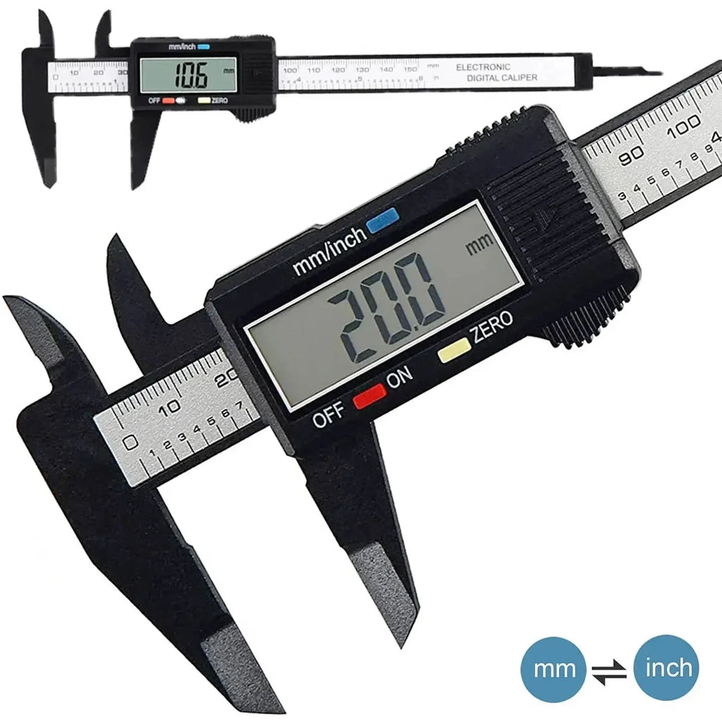 High-Accuracy Carbon Fiber Composite Digital Caliper (150mm)