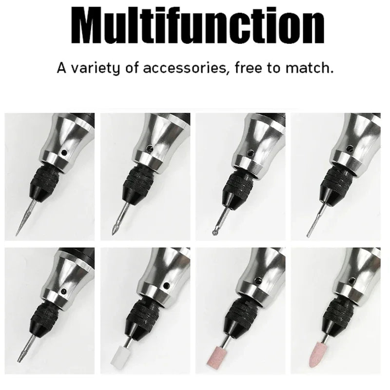 Cordless Mini Drill Engraving Power Tool Polisher Dremel Accessory Power Drill Tool (No Battery)