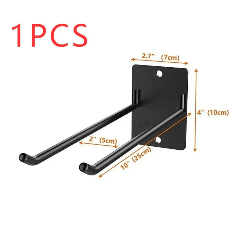 Heavy-Duty Wall Storage Hook Rail for Garage & Garden Tools