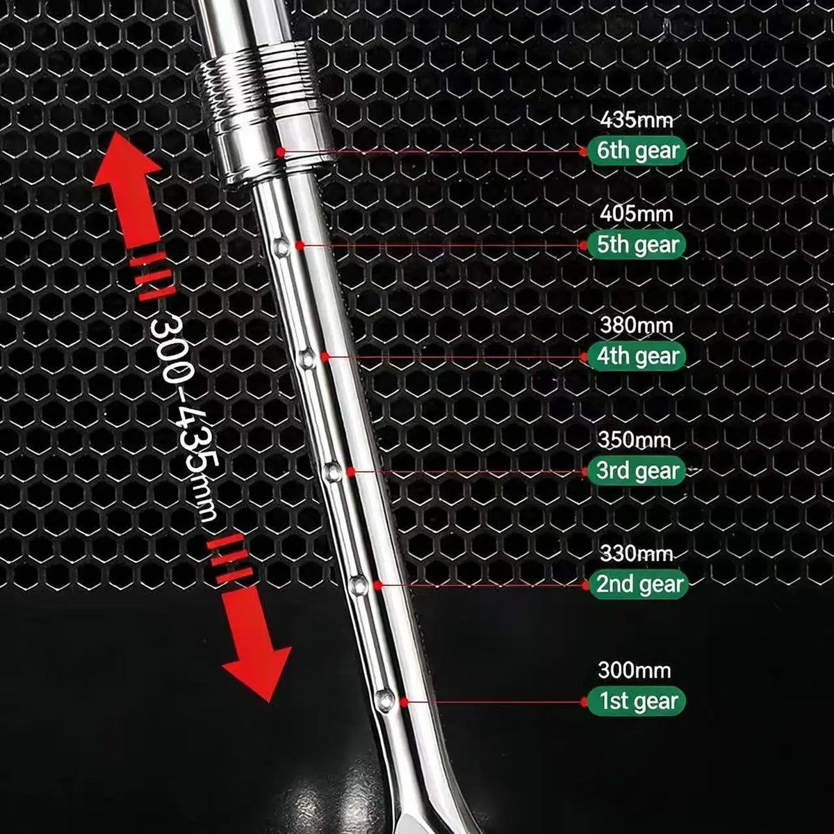 72 Teeth Telescopic Ratchet Wrench Set 1/4" 3/8" 1/2" Drive Quick Release Reversible Extendable Handle Universal Socket Wrench A