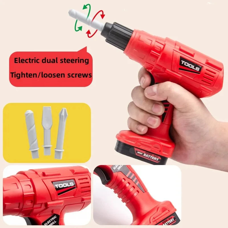 Kids Toolbox Kit – Educational Simulation Repair Toy Set with Drill & Engineering Puzzle for Boys