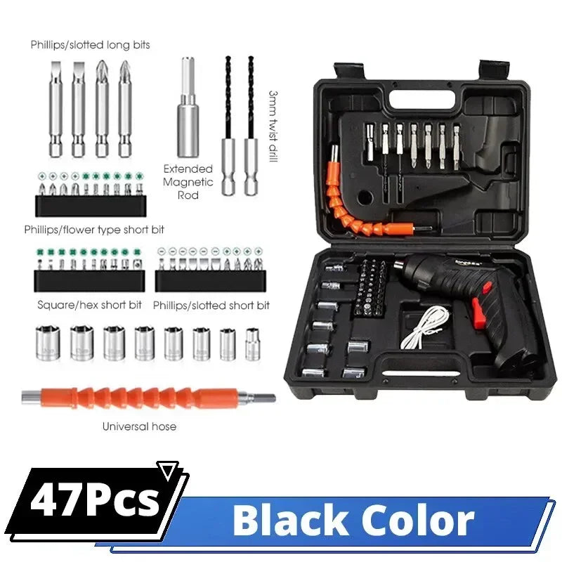 3.6v Power Tools Set Household Maintenance Repair Built-inLithium Battery Mini Household Electric Drill Cordless Screwdriver Col