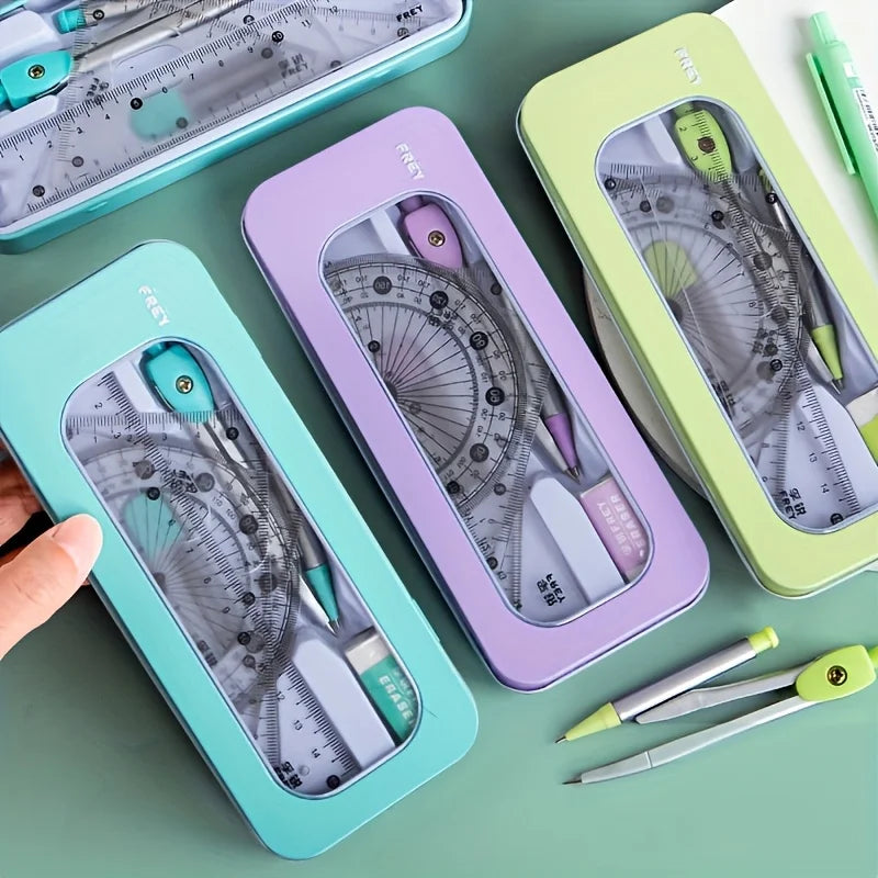 7-in-1 Precision Drafting & Geometry Measuring Tool Set